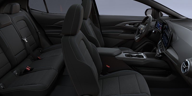 2026 Chevrolet Equinox EV cabin in Bakersfield featuring seating for five, fold-flat rear seats, and adjustable cargo floor for daily commuting or weekend trips.